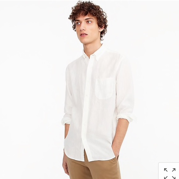 j crew slim linen shirt